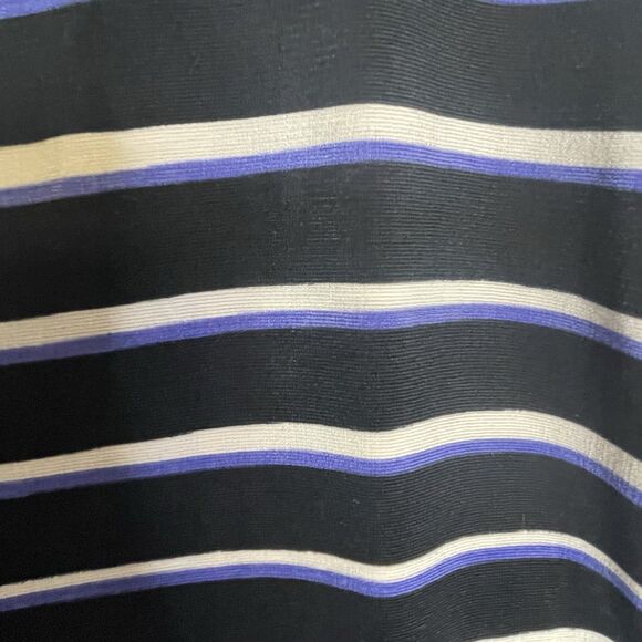 Chico's Travelers Top SZ 4 (20)Black White Striped Slinky Knit Flare Sleeve Boho - Picture 4 of 15